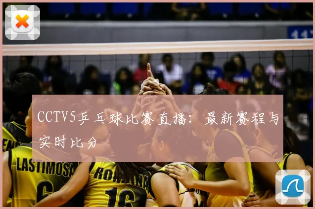 CCTV5乒乓球比赛直播：最新赛程与实时比分